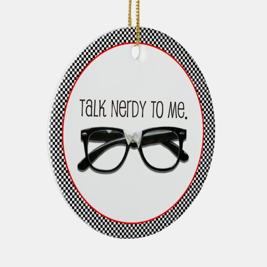 Spreek me kwaad met TWEE ZIJDEN Keramisch Ornament (Rechts)