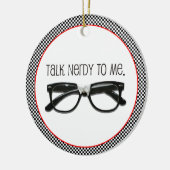 Spreek me kwaad met TWEE ZIJDEN Keramisch Ornament (Links)