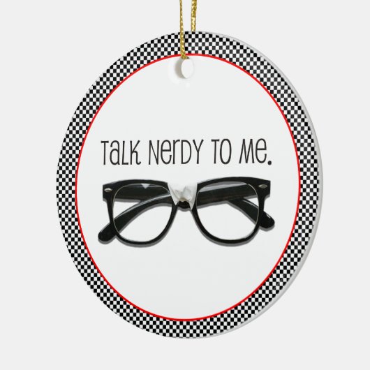 Spreek me kwaad met TWEE ZIJDEN Keramisch Ornament (Links)