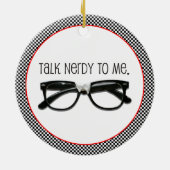 Spreek me kwaad met TWEE ZIJDEN Keramisch Ornament (Achterkant)