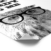 Spreek me nerveus aan | Funny quote poster (Hoek)