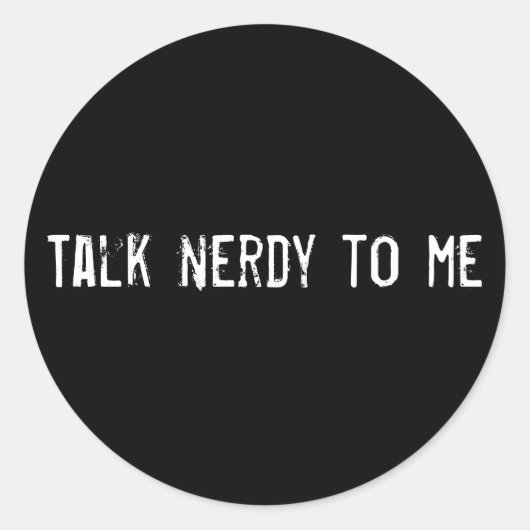 Spreek me nerveus ronde sticker (Voorkant)