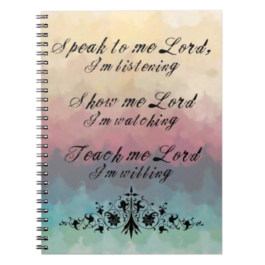 Spreek met mij Lord Note Book Notitieboek (Voorkant)