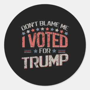 Spreek Mij Niet Vrij Ik Heb Op Trump Gestemd Bedru Ronde Sticker