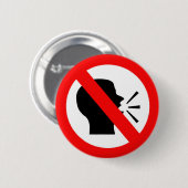 Spreek niet ronde button 5,7 cm (Voorkant /achterkant)