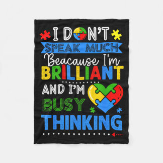 Spreek Niet Veel Briljante Autisme Autistische Jon Fleece Deken