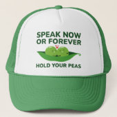 Spreek nu of nooit je erwten vast trucker pet (Voorkant)