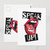 Spreek omhoog briefkaart (Voorkant / Achterkant)