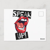 Spreek omhoog briefkaart (Achterkant)