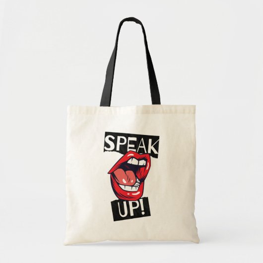 Spreek omhoog tote bag (Voorkant)