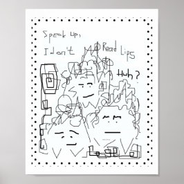 Spreek op als ik lips-Poster niet lees Poster