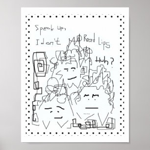 Spreek op als ik lips-Poster niet lees Poster