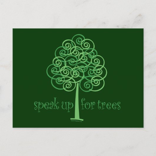 Spreek op voor bomen - Boom Hugger Briefkaart (Voorkant)