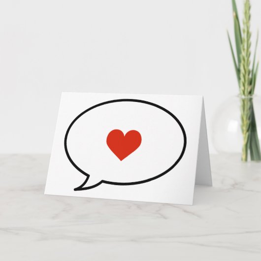 Spreek over liefde kaart (Voorkant)