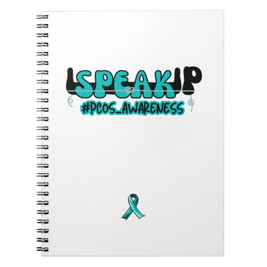 Spreek PCOS Polycysteus Ovarium Syndroom Awareness Notitieboek (Voorkant)
