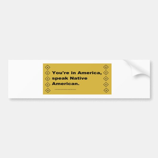 Spreek standaard Amerikaanse bumper sticker (Voorkant)