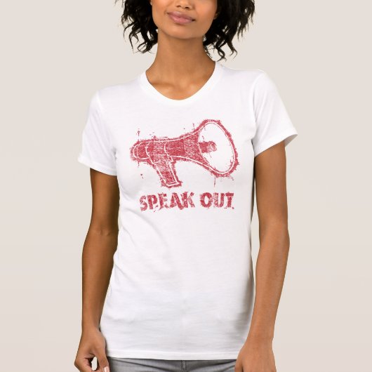 Spreek uit Megafone T-Shirt (Voorkant)