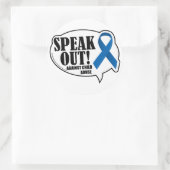 Spreek uit tegen kindermisbruik ronde sticker (Tas)