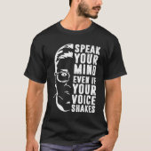 Spreek uw mening zelfs als uw stem RBG schaadt T-shirt (Voorkant)