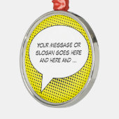 Spreek uw Sjabloon van het Bericht Metalen Ornament (Links)