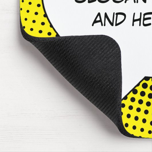 Spreek uw Sjabloon van het Bericht Muismat (Hoek)