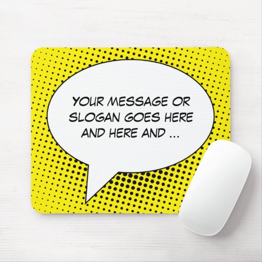 Spreek uw Sjabloon van het Bericht Muismat (Met muis)