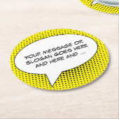 Spreek uw Sjabloon van het Bericht Ronde Kartonnen Onderzetter (Gebogen)