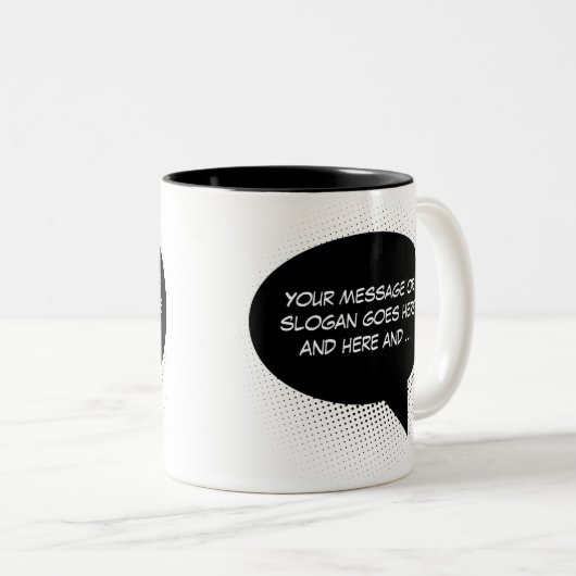 Spreek uw statement Sjabloon Tweekleurige Koffiemok (Voorkant rechts)
