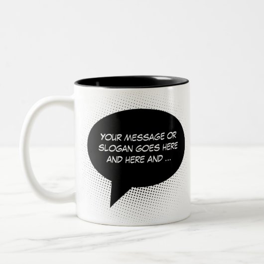 Spreek uw statement Sjabloon Tweekleurige Koffiemok (Links)