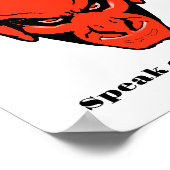 Spreek van de duivel - plotseling rood show-up Old Poster (Hoek)