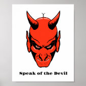 Spreek van de duivel - plotseling rood show-up Old Poster (Voorkant)