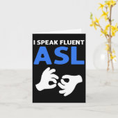 Spreek vloeiend ASL. ASL Handgebarentaal Deaf Prid Kaart (Gele Bloem)