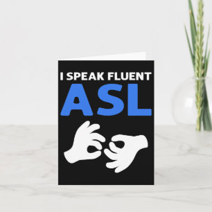 Spreek vloeiend ASL. ASL Handgebarentaal Deaf Prid Kaart