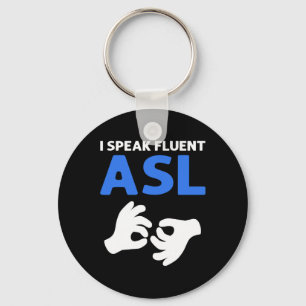 Spreek vloeiend ASL. ASL Handgebarentaal Deaf Prid Sleutelhanger