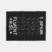 Spreek vloeiend ASL - Gebarentaal Doof Bewustzijn  Fleece Deken (Voorkant (Horizontaal))