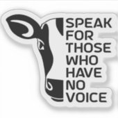 Spreek voor degenen die geen stem hebben, sticker (Voorkant)