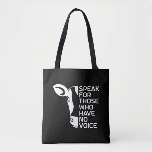 Spreek voor degenen die geen stem hebben tote bag (Voorkant)