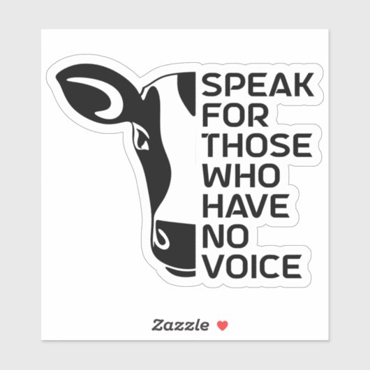 Spreek voor hen die geen stem hebben, Vinyl Sticke Sticker (Vel)