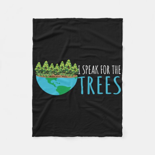 Spreek voor het milieu Aarde Da van de Bomen-activ Fleece Deken (Voorkant)