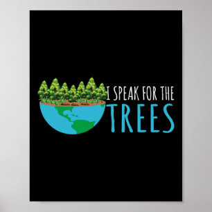 Spreek voor het milieu Aarde Da van de Bomen-activ Poster