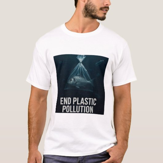 Spreek voor het Zee – Stop plasticvervuiling nu T-shirt (Voorkant)