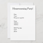 Spreek, Vriend en betreed Housewarming Party Uitno Kaart (Achterkant)