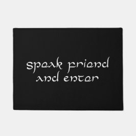 Spreek vrienden en voer deurmat