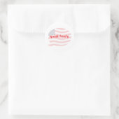 Spreek vrijuit ronde sticker (Tas)