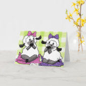 Spreek zacht lammetjes kaart (Gele Bloem)