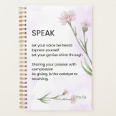 Spreek - Zelfliefde empowerment gedicht Planner (Voorkant)