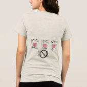 Spreek-zie-hoor-geen kwaad Tri-Blend shirt (Achterkant)