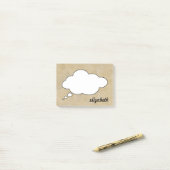 Spreekballon op schoolbord Persoonlijke naam Post-it® Notes (Op bureau)