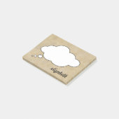 Spreekballon op schoolbord Persoonlijke naam Post-it® Notes (Schuin)