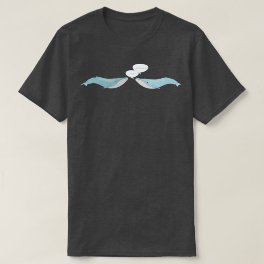 Spreekblauwe walvissen t-shirt (Design voorkant)